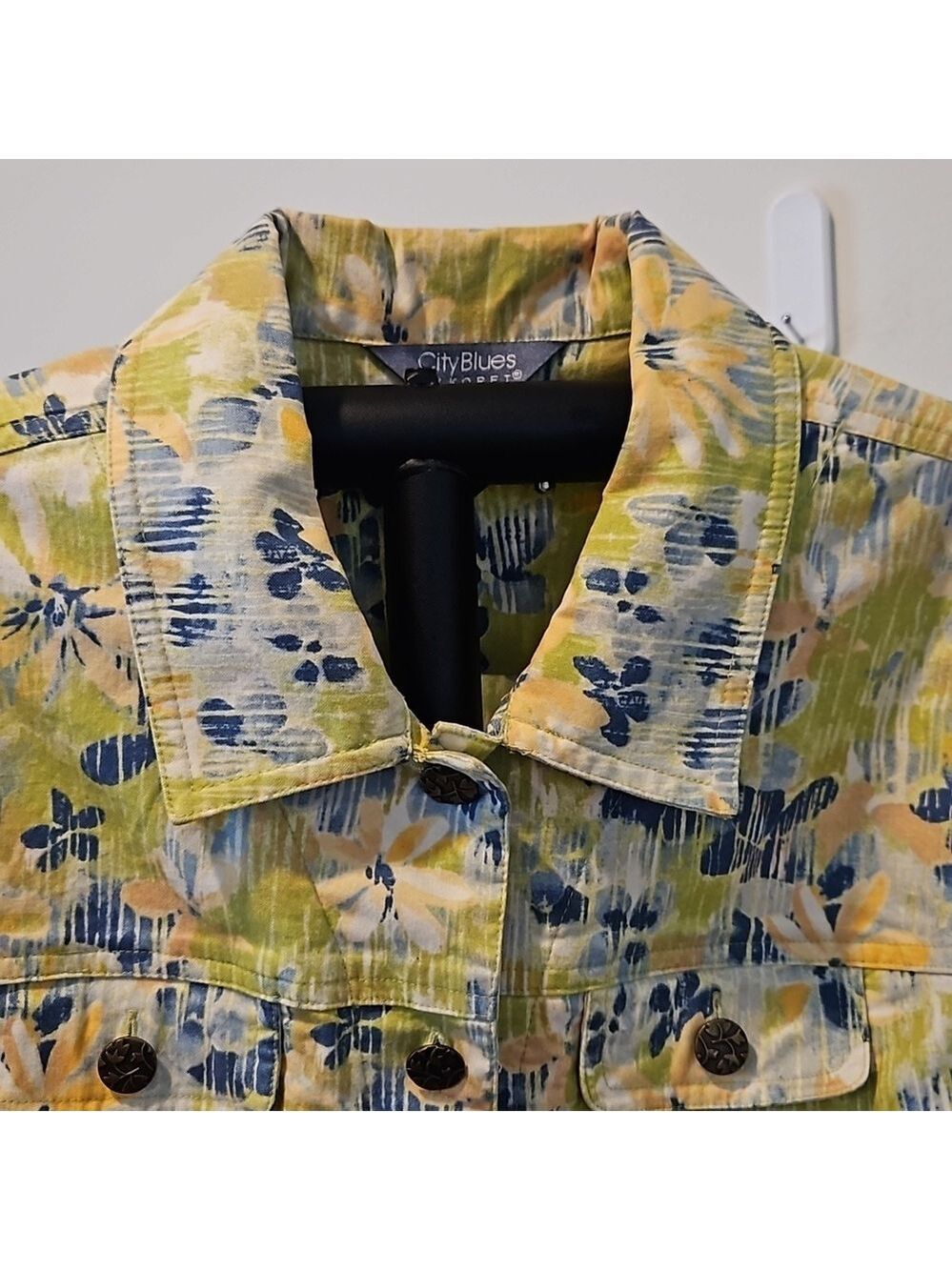 KORET CITY BLUES VINTAGE WOMEN'S MULTICOLOR FLORAL 3/4 SLEEVE JACKET SIZE L - Picture 6 of 9
